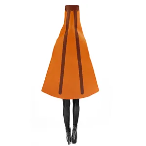 Costume de monstre drôle pour Halloween avec un design de parapluie orange conique
