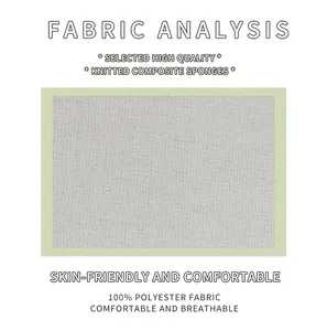 Détail de la texture 100 % polyester avec une structure en éponge tricotée respirante