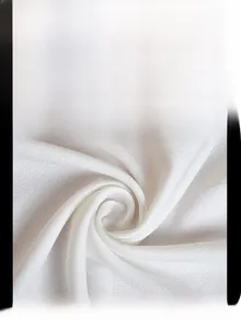 Detail of white plain weave textile fabric with spiral stacking and sharp textures