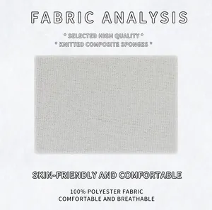 Detail of 100% polyester fabric with breathable knitted composite sponge texture