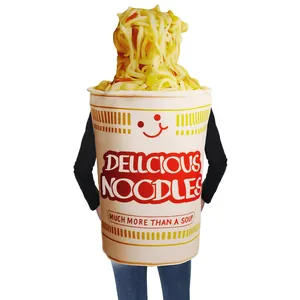 Funny cup noodles cosplay costume for adults, featuring digital print foam design for stage