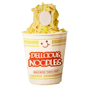 Funny instant noodle cup costume for adults, creative printed sponge party outfit