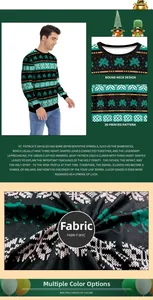 Detail of St. Patrick's Day green tie-dye digital print on round neck sweatshirt fabric