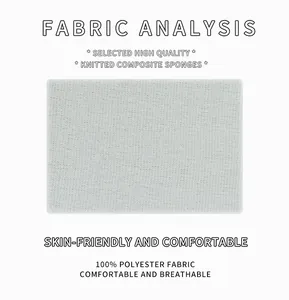 Detail showing breathable 100% polyester knitted composite sponge fabric analysis
