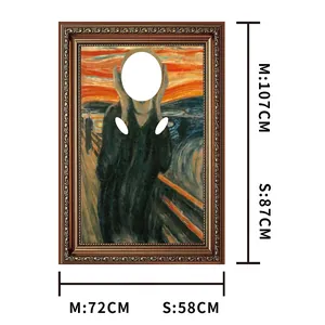 The Scream painting photo prop board for Halloween costumes available in M and S sizes