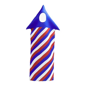 Independence Day Firework Rocket Performance Costume Sponge Novelty Funny Jumpsuit For Adult Child Stage Cosplay Party Wear