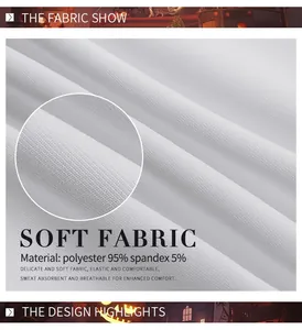 Detailed fabric view of white 95% polyester and 5% spandex blend on hoodie