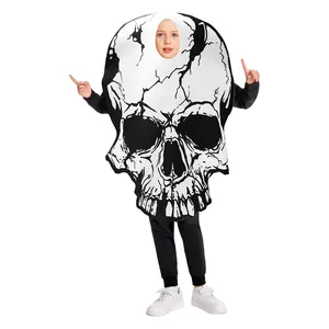 Halloween Skeleton Costume For Adult And Kids 3D Digital Printing Sponge Fabric Cosplay Horror Stage Performance Apparel