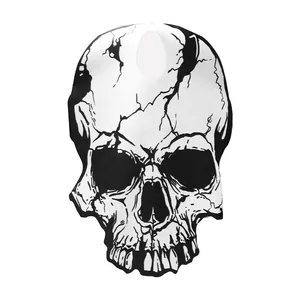 Halloween skeleton cosplay costume with realistic skull print and cracked design
