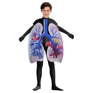 Human lungs anatomy costume with digital printing for Halloween cosplay parties