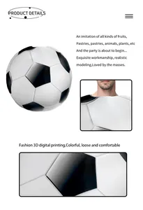 Detalle del disfraz de fútbol impreso en 3D con textura de tela y acabado del cuello