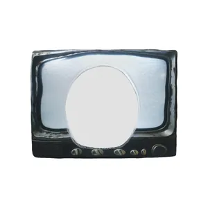 Adult vintage television costume sponge printed retro TV set headwear for cosplay party