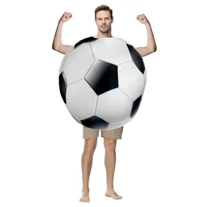 Divertido disfraz de fútbol inflable para adultos, ideal para cosplay en fiestas de Halloween