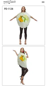 Detailed views of the sushi roll costume with realistic digital print for cosplay party
