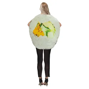 Funny sushi roll costume for adults made of polyester with realistic digital food print