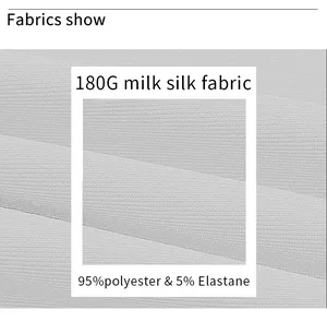 Gros plan du tissu de soie de lait 180G pour costume k-pop en 95% polyester et 5% élasthanne