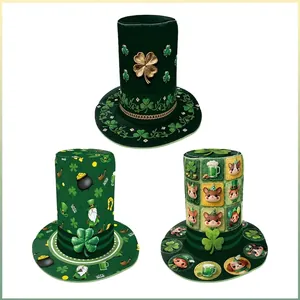 St Patrick's Day Groene Hoge Hoed Ierse Festival Feest Decoratie Klaver Kabouter Digitale Bedrukking Performance Parade Hoofddeksel