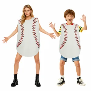 Baseball Stitching Novelty Role Play Costume Vest Sponge Fabric Performance Outfit For Adult Kids Party Stage Creative Theme Top