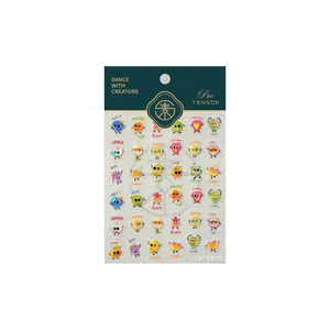 3D cartoon fruit nail stickers with 36 vibrant resin designs on original packaging