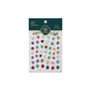Kreative 3D Jelly Nagelaufkleber mit bunten Zeichentrickfiguren und süßen Motiven
