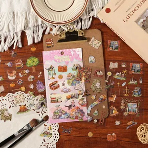 Kit d'autocollants créatifs Stardust Codex aux motifs magiques pour scrapbooking et DIY