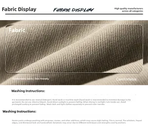 Detailed macro view of khaki twill fabric texture for casual straight-leg trousers