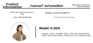 Size chart for straight-leg casual pants showing measurements and model fitting data