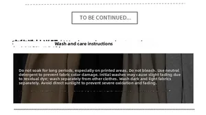 Detailed fabric texture close-up and washing care instructions for striped cotton t-shirts