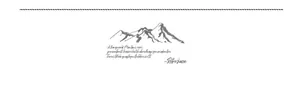 Close-up of retro mountain sketch and artistic typography print on casual T-shirt