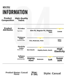 Detailed size chart for outdoor waterproof technical cargo pants showing relaxed fit specs