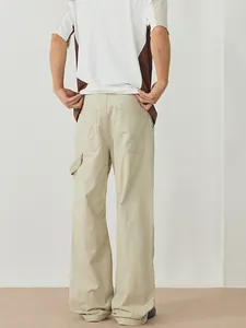 Pantaloni cargo da uomo con design decostruito americano, taglio ampio, colore kaki