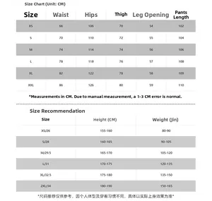 Tableau des tailles détaillé pour pantalons larges plissés rétro avec mesures de taille