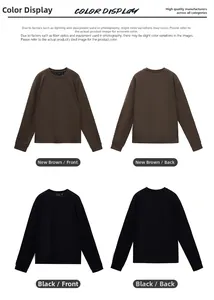 Détails du col côtelé et du tissu texturé sur les t-shirts à manches longues boxy