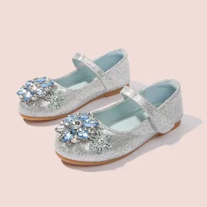 Mädchen Prinzessin Schuhe Glitzer Strass Schneeflocke Mary Jane Flache Schuhe Für Party Hochzeit Geburtstag Kleine Mädchen Kinder Schuhe