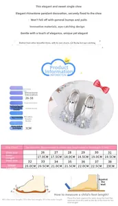 Guide des tailles chaussures filles pailletées avec longueur intérieure 17,0cm à 23,0cm
