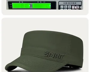 Vue détaillée de la casquette cadet vert armée pesant 81,8g avec broderie Spirit