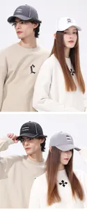 Detailed embroidery of Travel Californian text and contrast piping on baseball cap