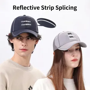Quick-dry outdoor baseball cap with Travel Californian embroidery and reflective stripes