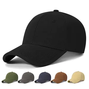 Unisex Plain Cotton Large Head Circumference Baseball Cap Minimalist Adjustable Curved Brim Sun Hat For Men Women Outdoor Casual