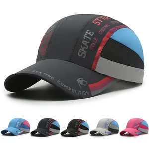 Gorra de Béisbol de Algodón Secado Rápido Hombre Mujer Transpirable Protección Solar Deportes al Aire Libre Estilo Skate Patchwork Sombrero Ajustable