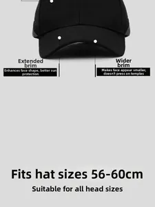 Detail of the laser-cut ventilation holes and extended brim on the quick-dry baseball cap