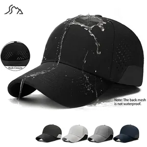 Quick Dry Waterproof Baseball Cap For Men Women Breathable Laser Cut Holes Adjustable Outdoor Sport Sun Hat JUNGLE BILL