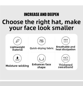 Features of the quick-dry hat: lightweight fabric, breathable material, and moisture wicking