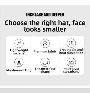 Detail showing lightweight breathable fabric and moisture-wicking sweatband on baseball cap
