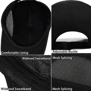 Casquette de sport pliable avec maille respirante, bandeau et boucle de réglage