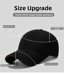 Tabella taglie per cappello da baseball con circonferenza 56-60cm per teste grandi
