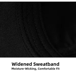 Dettaglio macro della fascia antisudore interna del cappellino nero per il massimo comfort