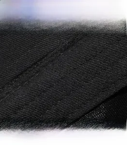 Detailed macro view of the wide sweatband and twill cotton texture on a flat top cap