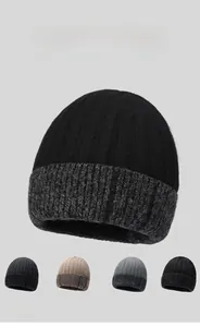 Close-up of thick fleece lining and high-density knit texture for winter beanies