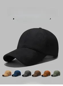 Detail view of thickened fleece lining and premium suede texture of the winter baseball cap